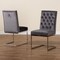 Baxton Studio Sherine Contemporary Glam and Luxe Grey Velvet Fabric and Silver Metal 2Piece Dining Chair Set 221-2PC-12907-ZORO - alternate 2